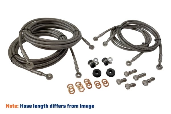 Dual braided brake lines